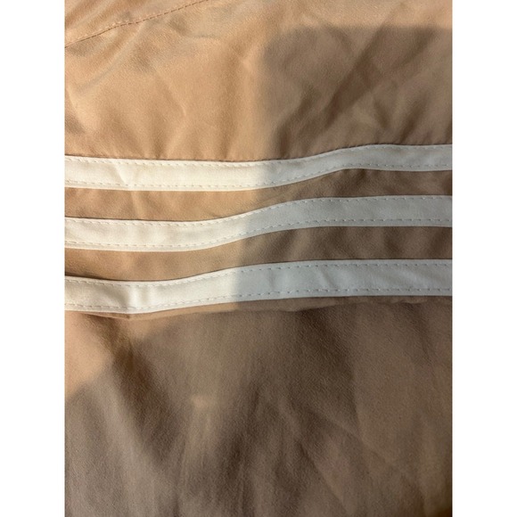Adidas Parley Windbreaker Dress Beige Drawstring Hooded Athleisure Womens M - Picture 10 of 14
